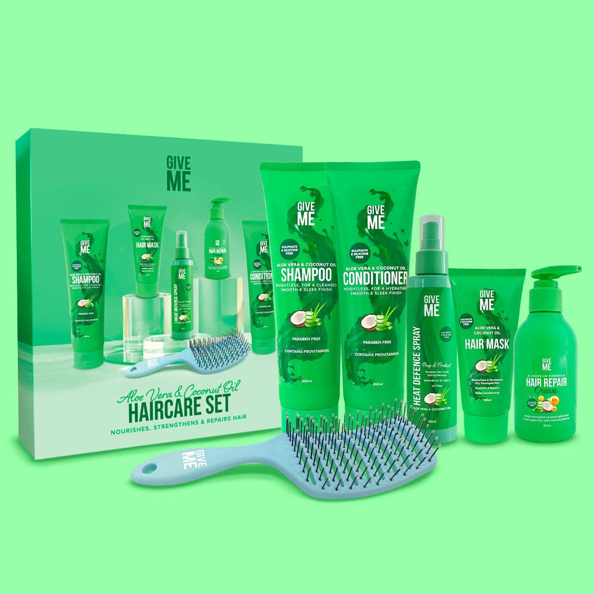 Aloe Vera & Coconut Oil Full Haircare Set (Worth £53.98)