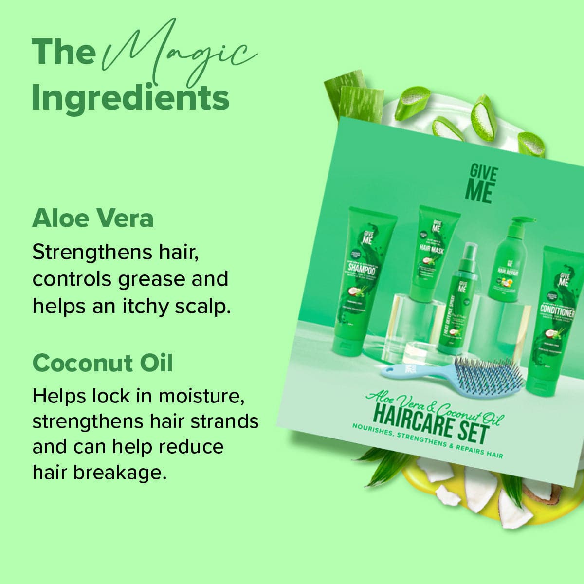 Aloe Vera & Coconut Oil Full Haircare Set (Worth £53.98) 3 Aloe Vera & Coconut Oil Full Haircare Set (Worth £53.98)