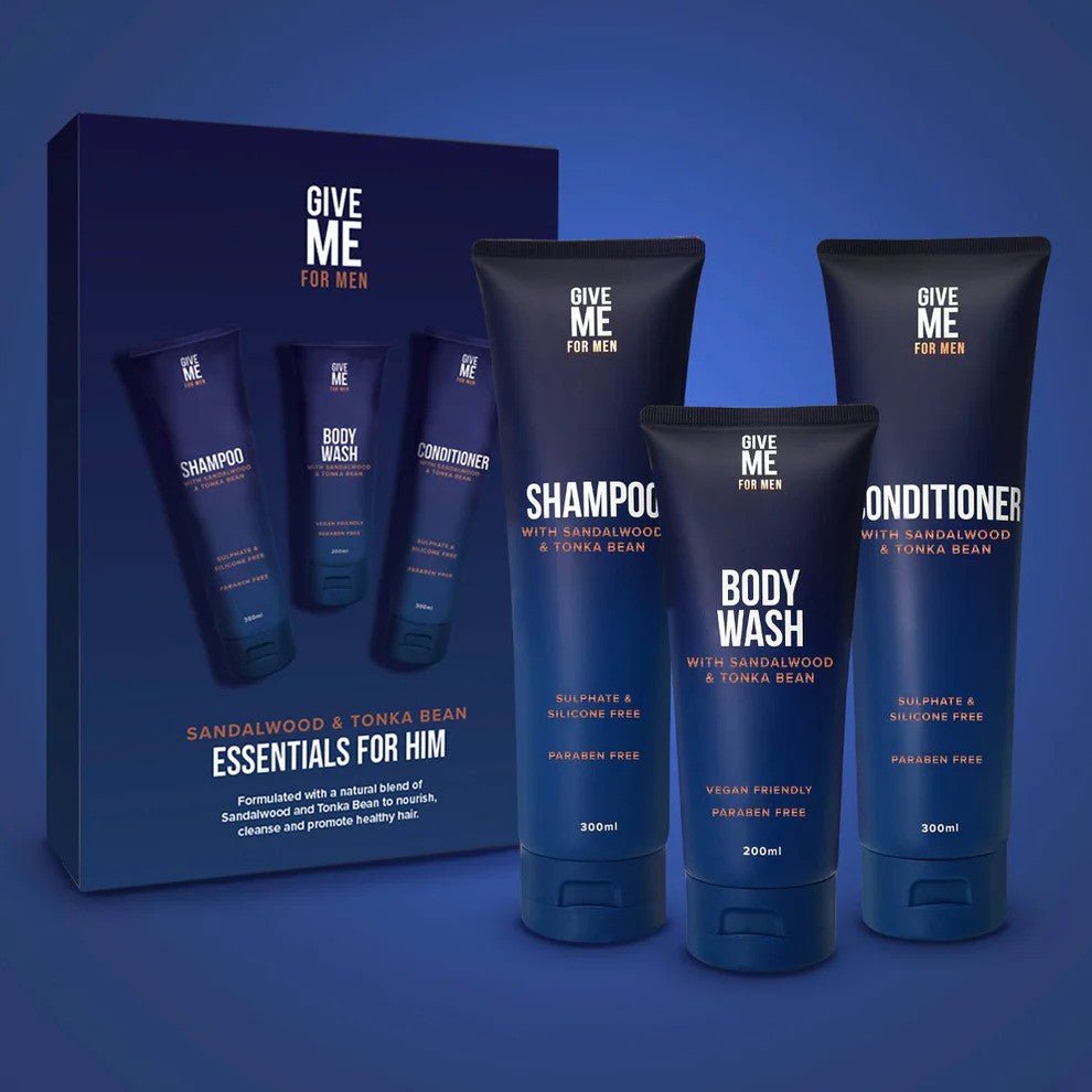 Sandalwood & Tonka Bean Essentials For Him (Worth £20.97)