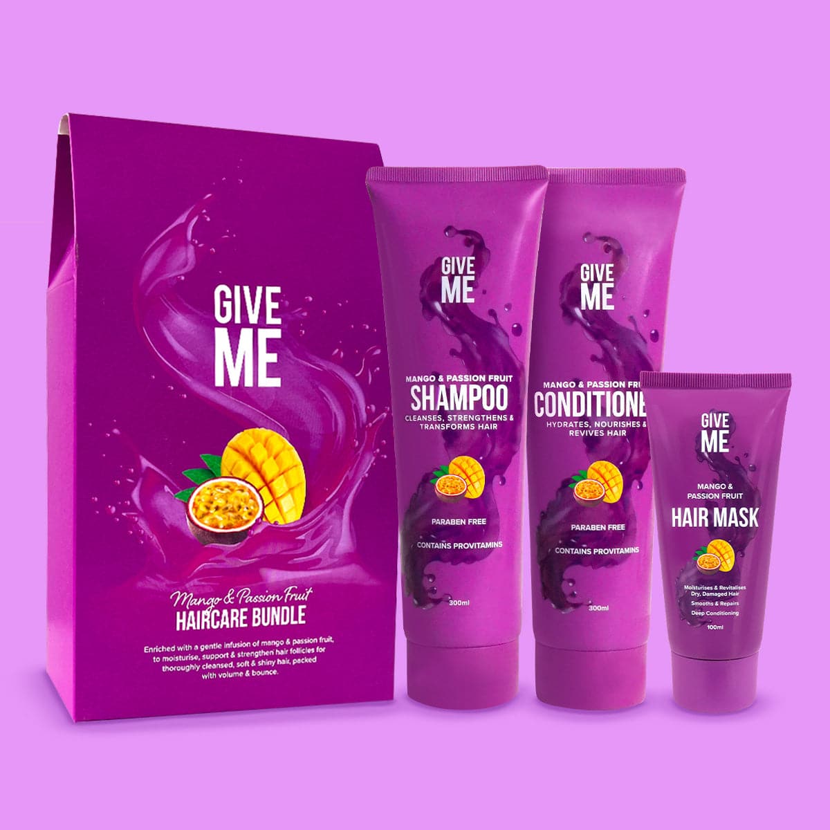 Mango & Passion Fruit Haircare Bundle (Worth £23.98)