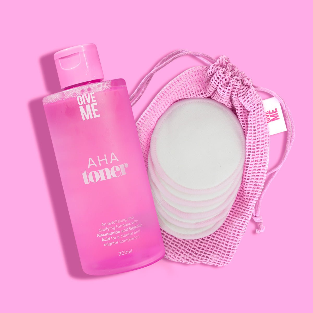 AHA Glycolic Skin Tonic & Bamboo Pads Bundle