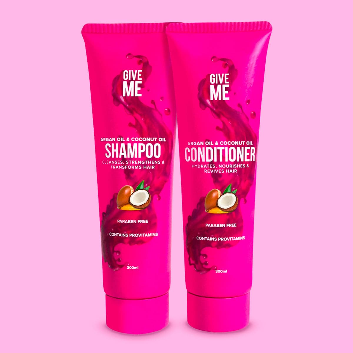 Nourishing Shampoo & Conditioner Bundle - Argan Oil & Coconut Oil (Worth £13.98)