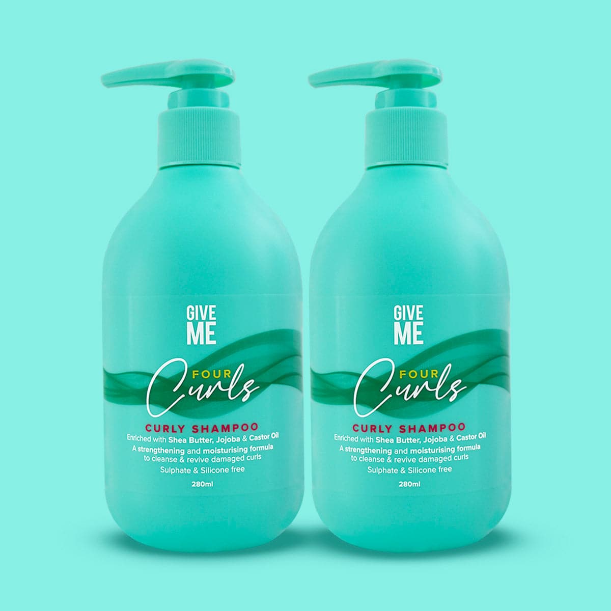 2x Four Curls Moisturising Shea Butter Shampoo (Worth £13.98)