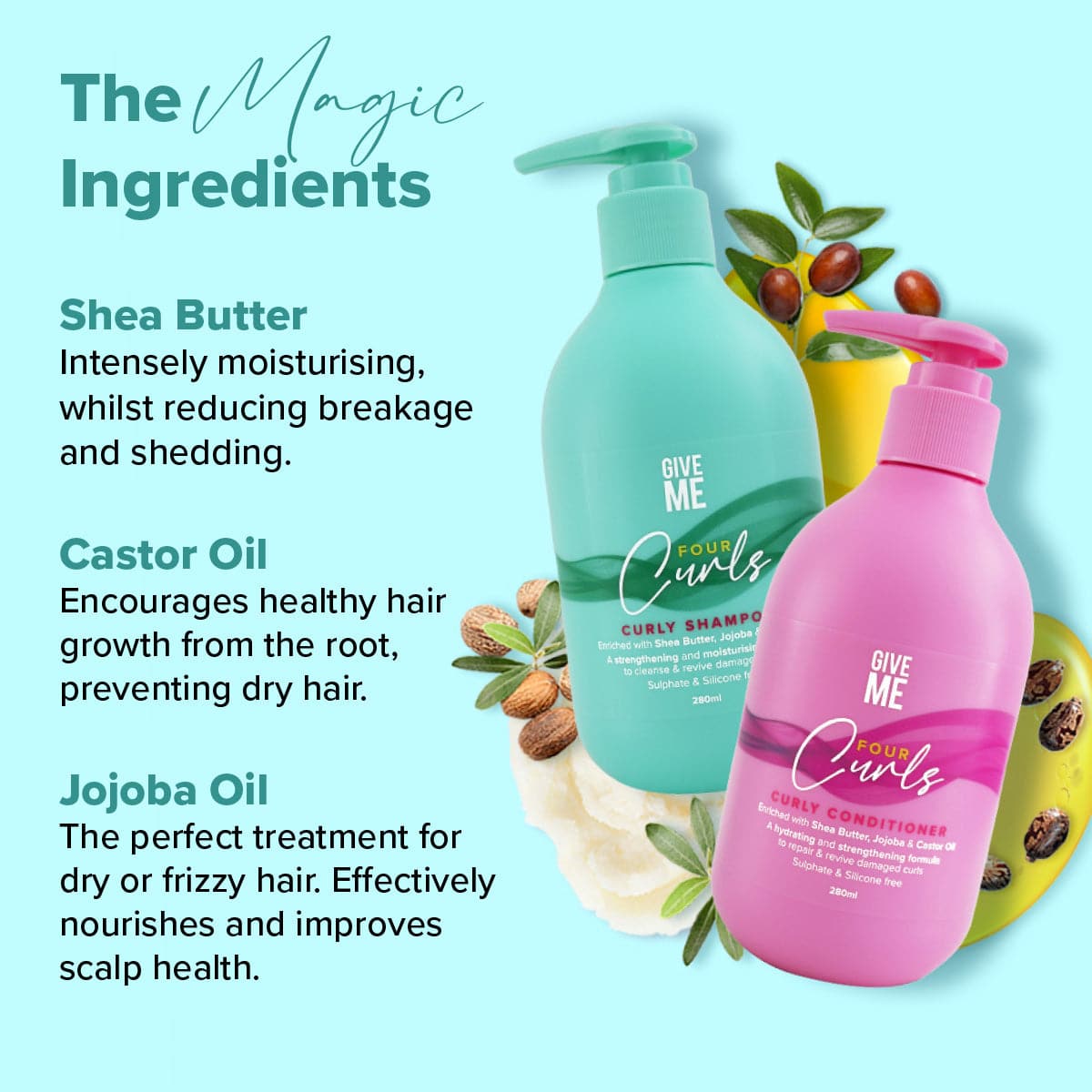 Four Curls Moisturising Shea Butter Shampoo & Conditioner Bundle (Worth £13.98) 6 Four Curls Moisturising Shea Butter Shampoo & Conditioner Bundle (Worth £13.98)