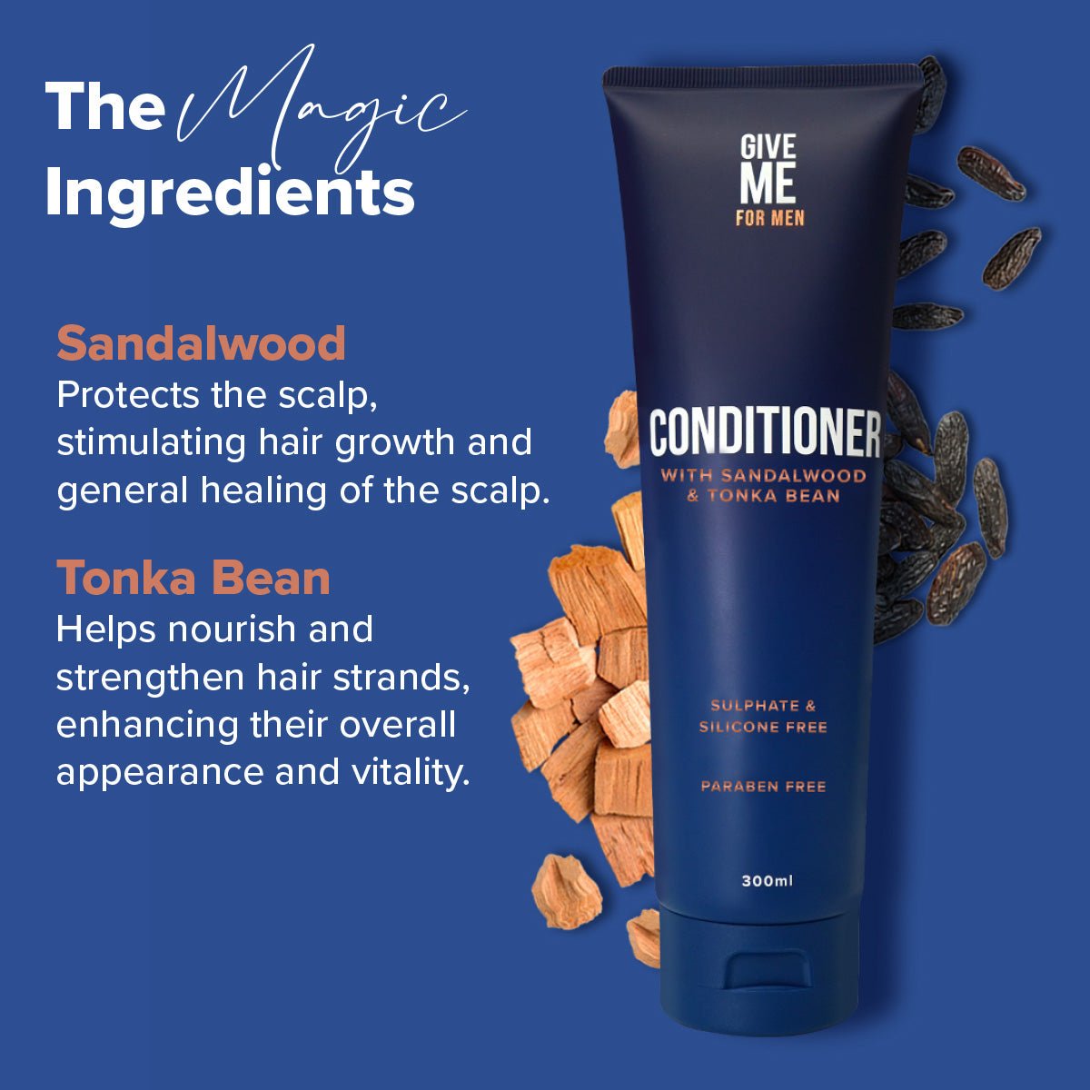 Sandalwood & Tonka Bean - Conditioner For Men 2 Sandalwood & Tonka Bean - Conditioner For Men